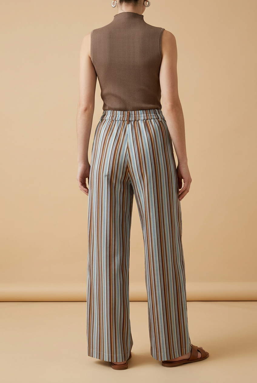 PANTALON BAGGY RAYAS AZUL