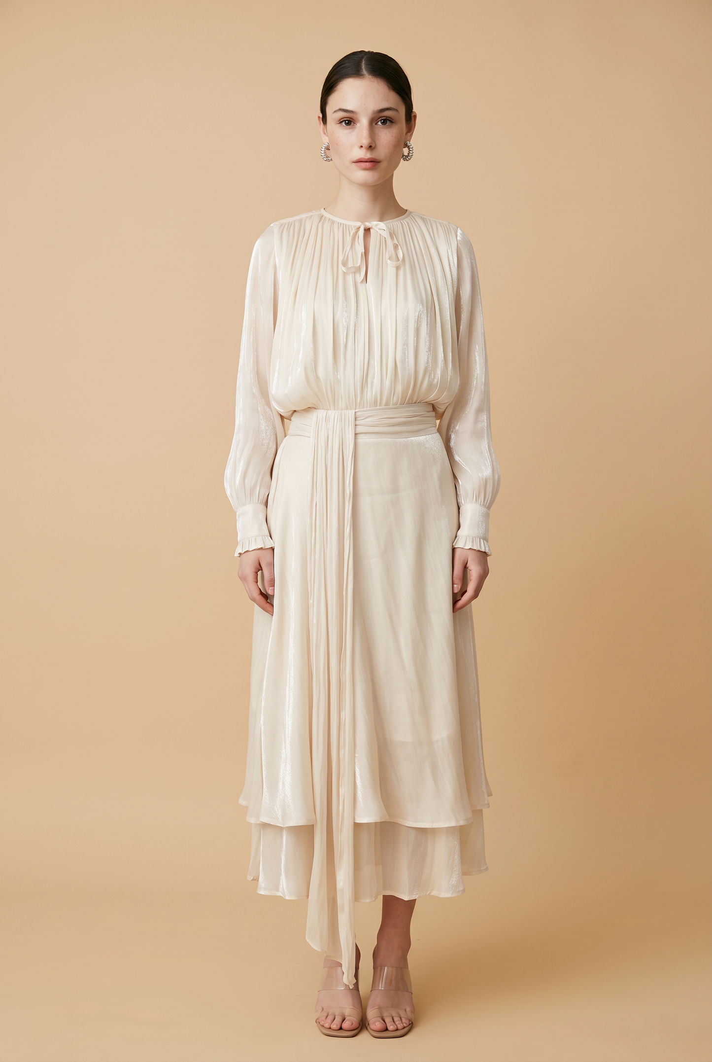VESTIDO ML BEIGE