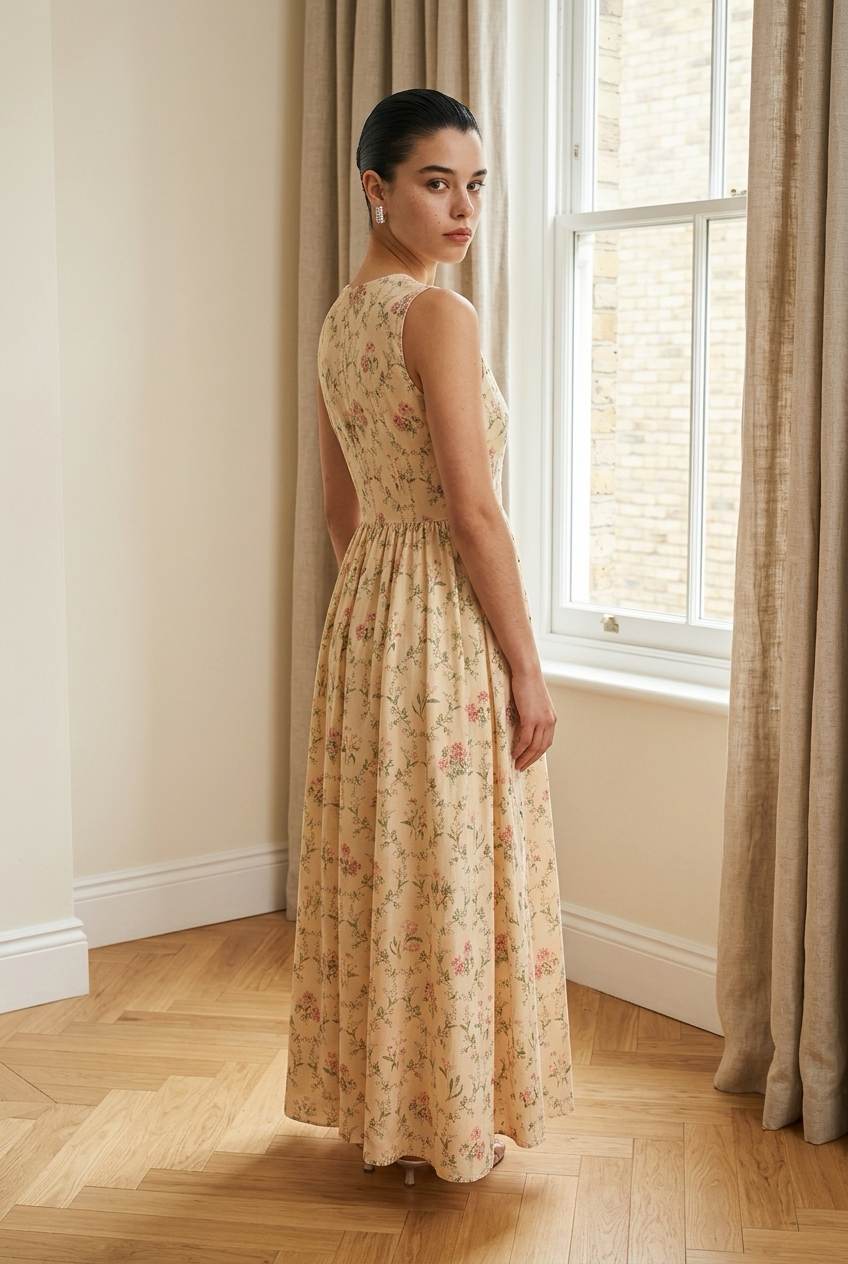 VESTIDO MIDI FLORES