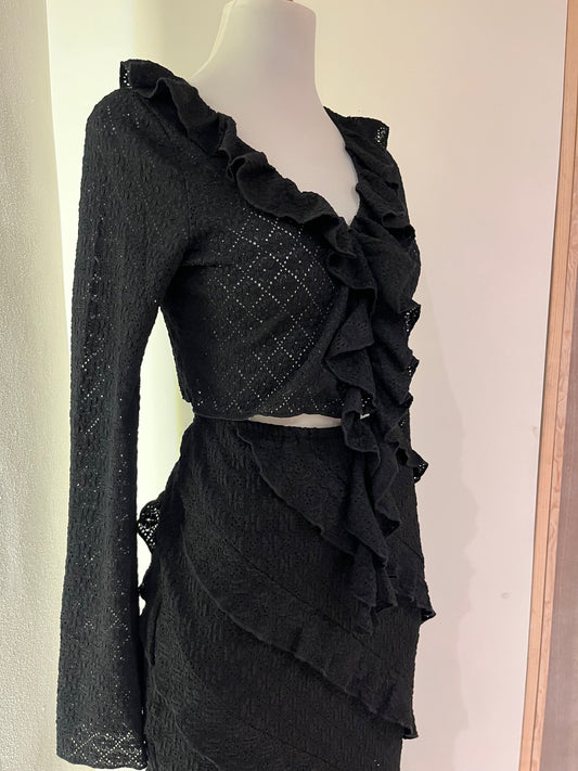 Set manga larga crochet y olan