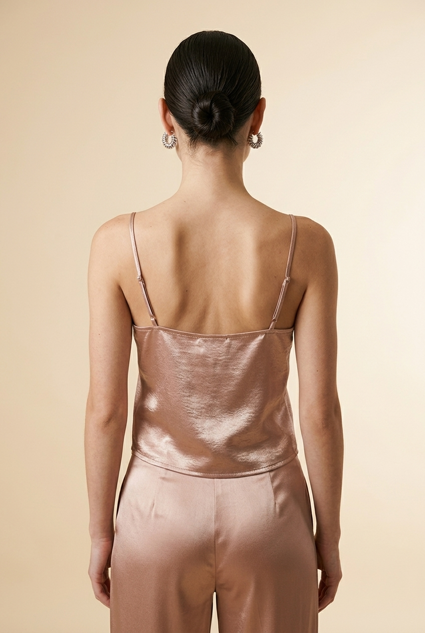 BLUSA SATINADA ESCOTE