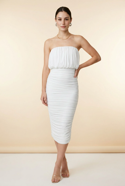 VESTIDO STRAPLESS MESH