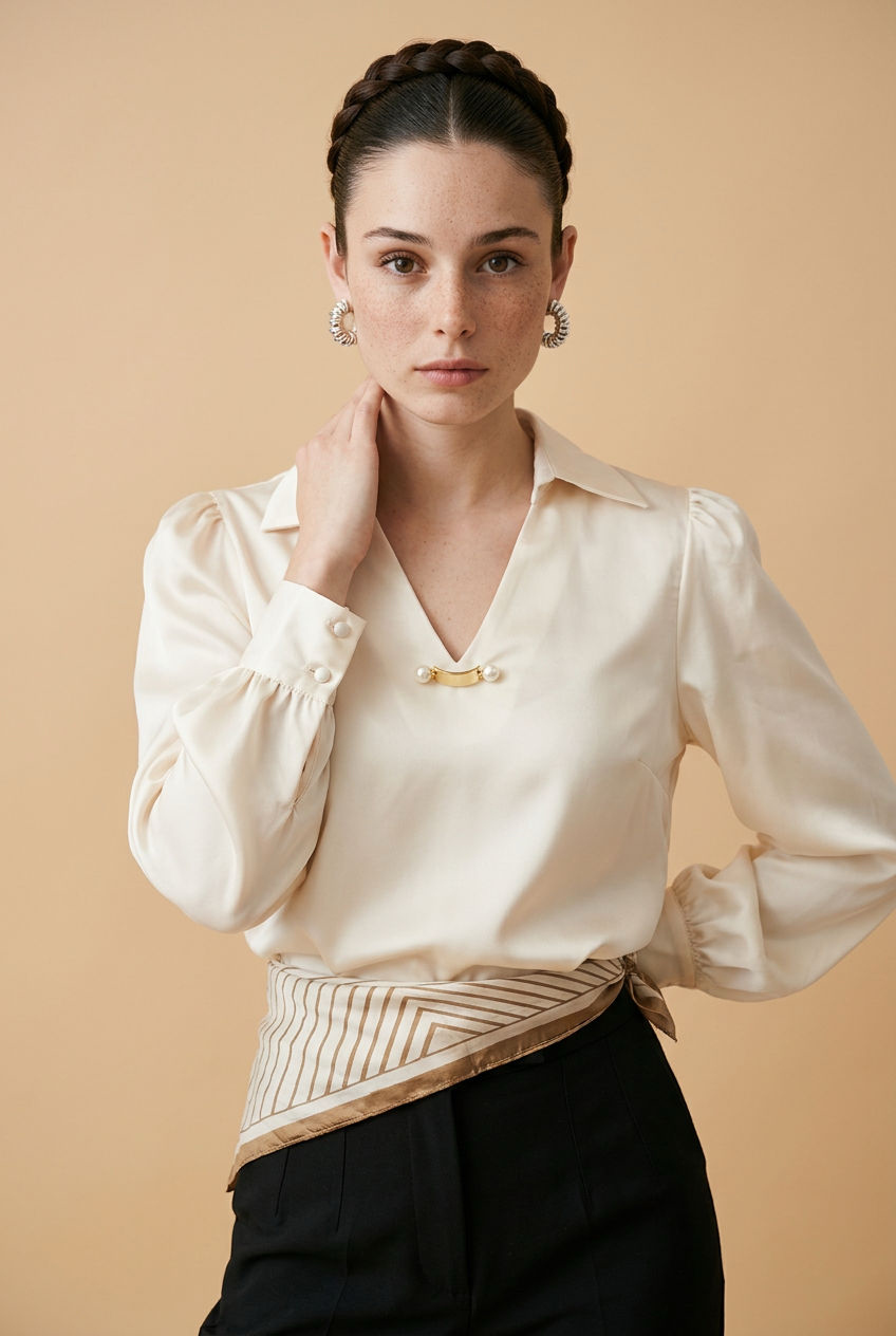 CAMISA SATIN PAÑUELO
