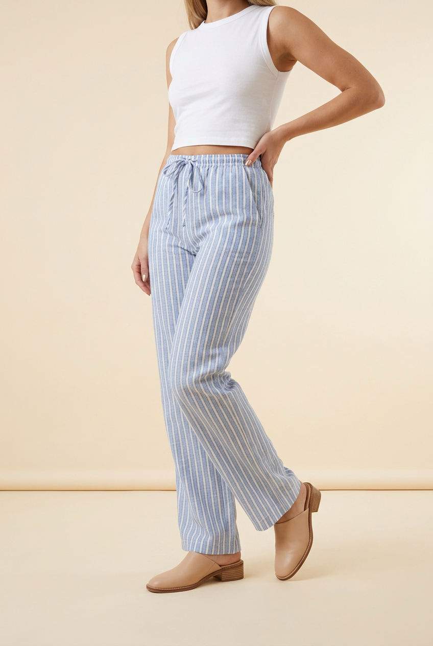 PANTALON RAYAS AZUL Y VERDE
