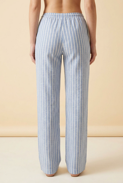 PANTALON RAYAS AZUL Y VERDE