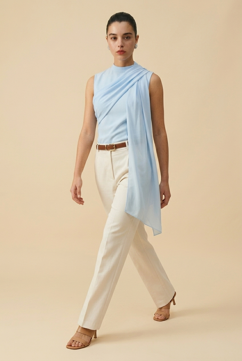 BLUSA LAZO AZUL Y ROJA