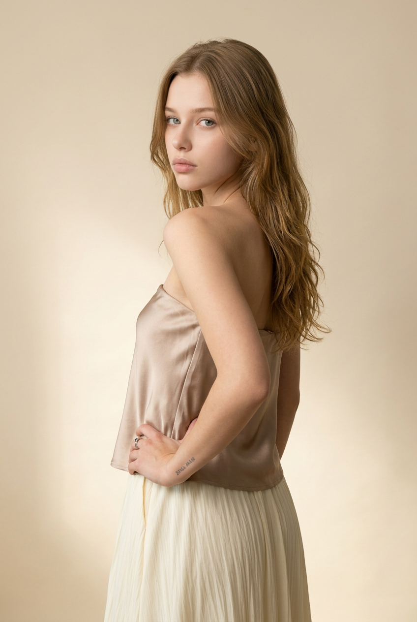 TOP STRAPLESS SATINADO VT