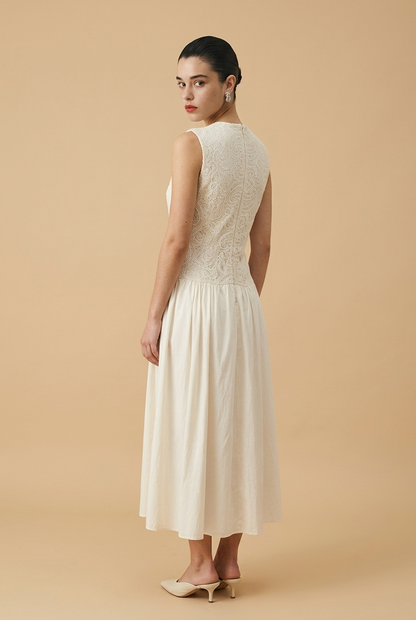 VESTIDO MIDI BLANCO