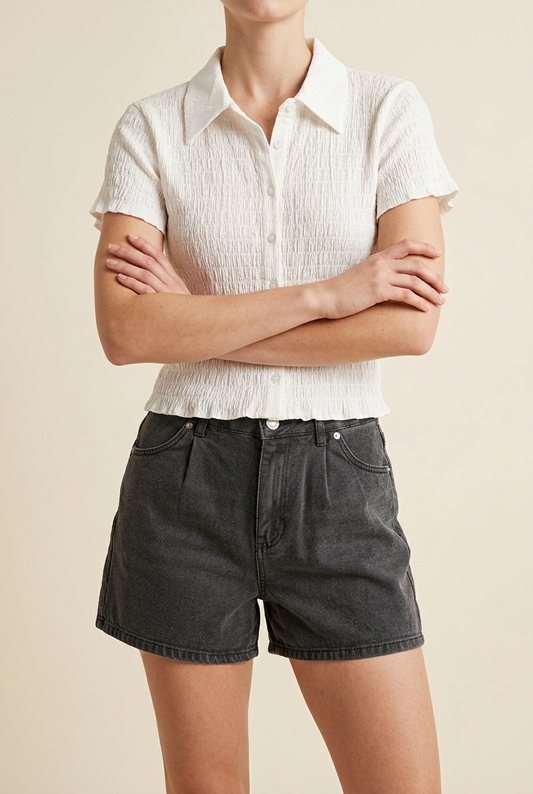 SHORT GRIS Y DENIM
