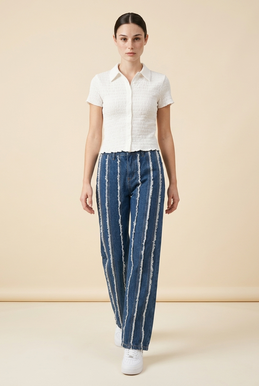 JEANS RAYAS TEXTURIZADAS