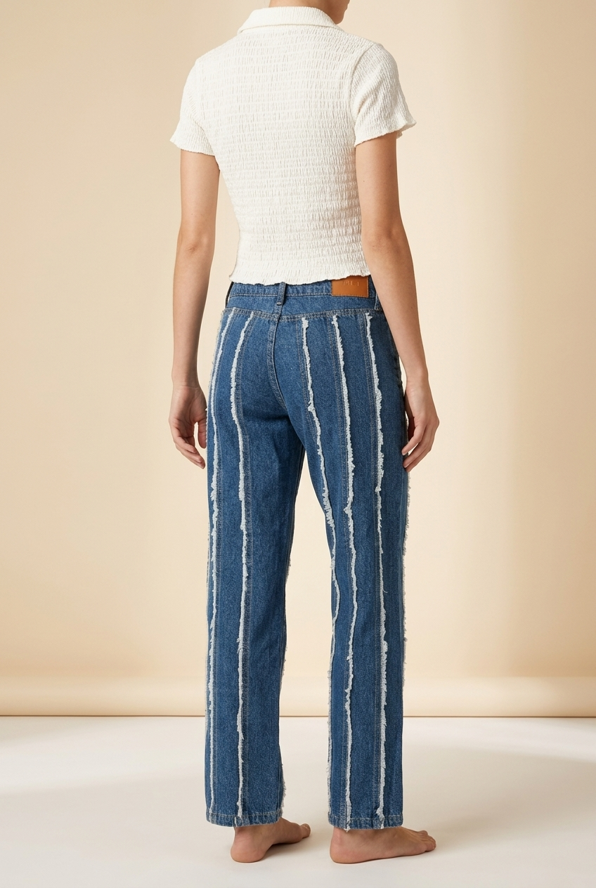JEANS RAYAS TEXTURIZADAS