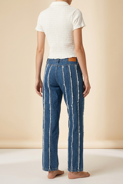 JEANS RAYAS TEXTURIZADAS