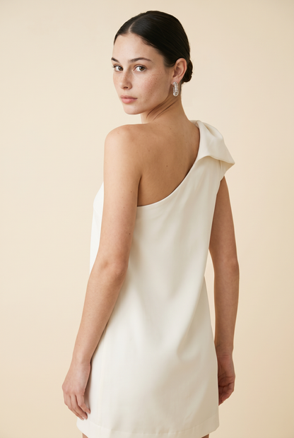 VESTIDO CORTO IVORY MOÑO