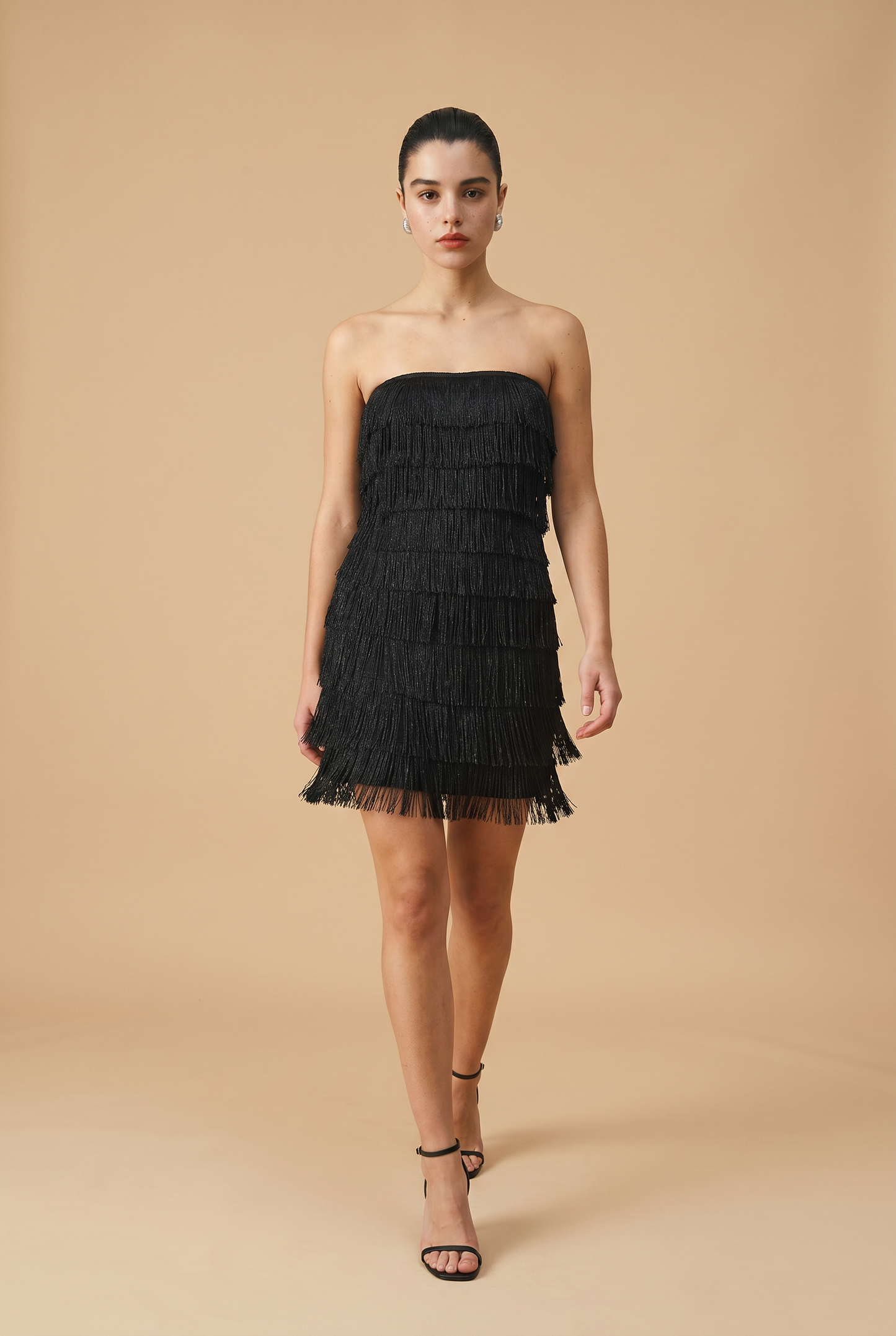 VESTIDO CORTO FLECOS