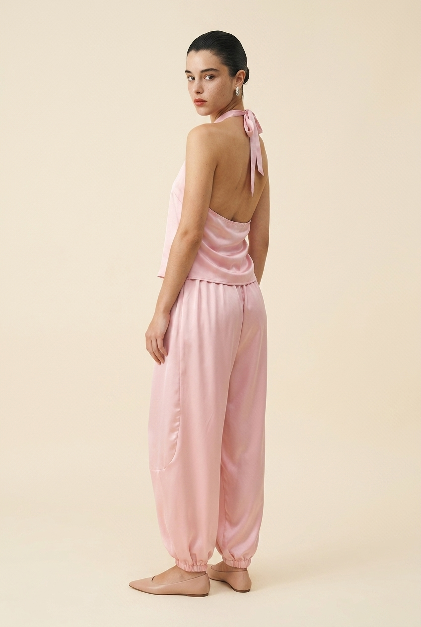 SET BABY PINK SATINADO
