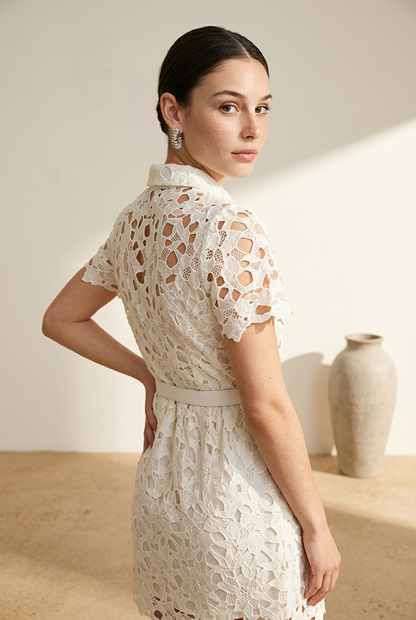 VESTIDO CORO BLANCO ENCAJE