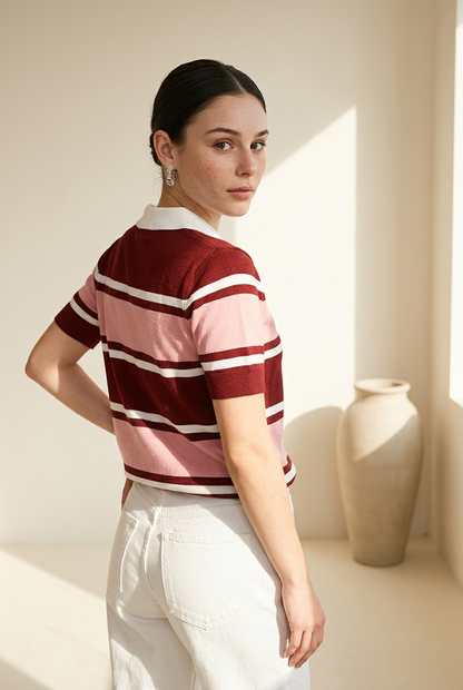BLUSA TIPO POLO RAYAS