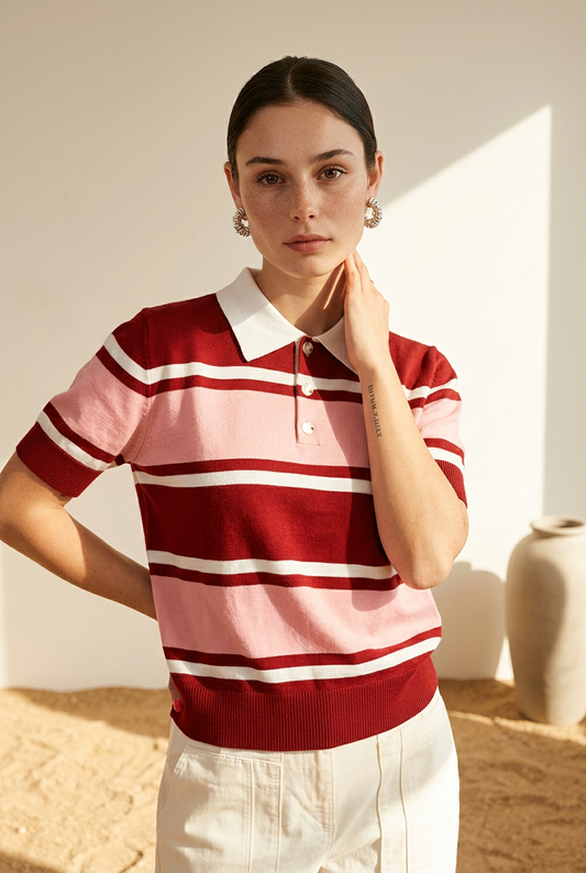 BLUSA TIPO POLO RAYAS