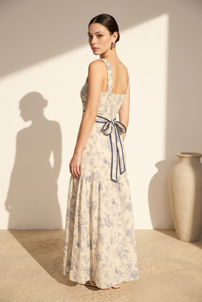 VESTIDO TIRANTES DESTELLOS AZUL