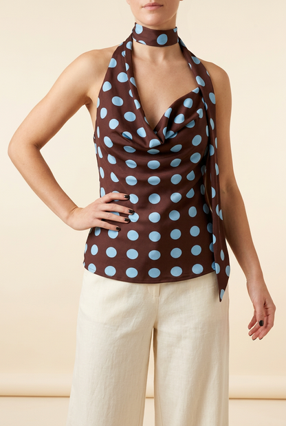 BLUSA POLKA DOTS CAFE