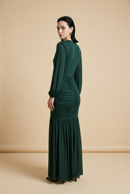 VESTIDO VERDE MANGA LARGA