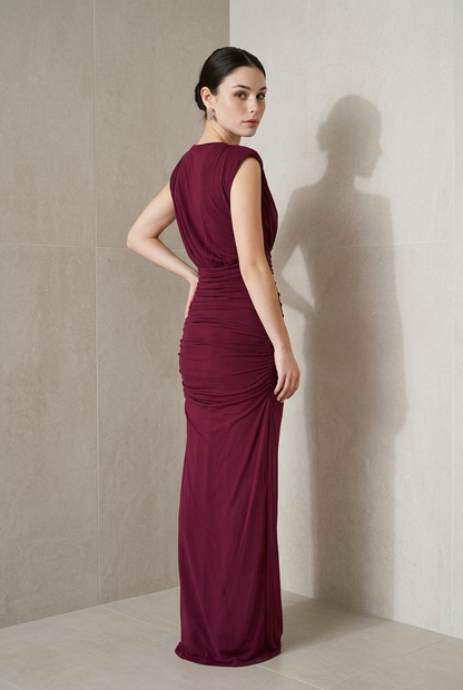VESTIDO ROSA PLAIN NUDO MESH