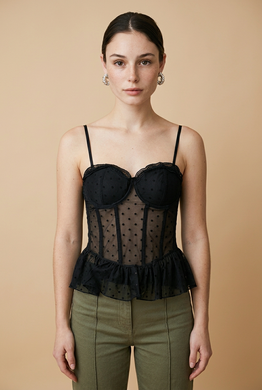 CORSET NEGRO PEPLUM