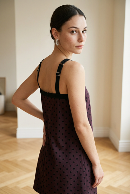 VESTIDO CORTO POLKA DOTS