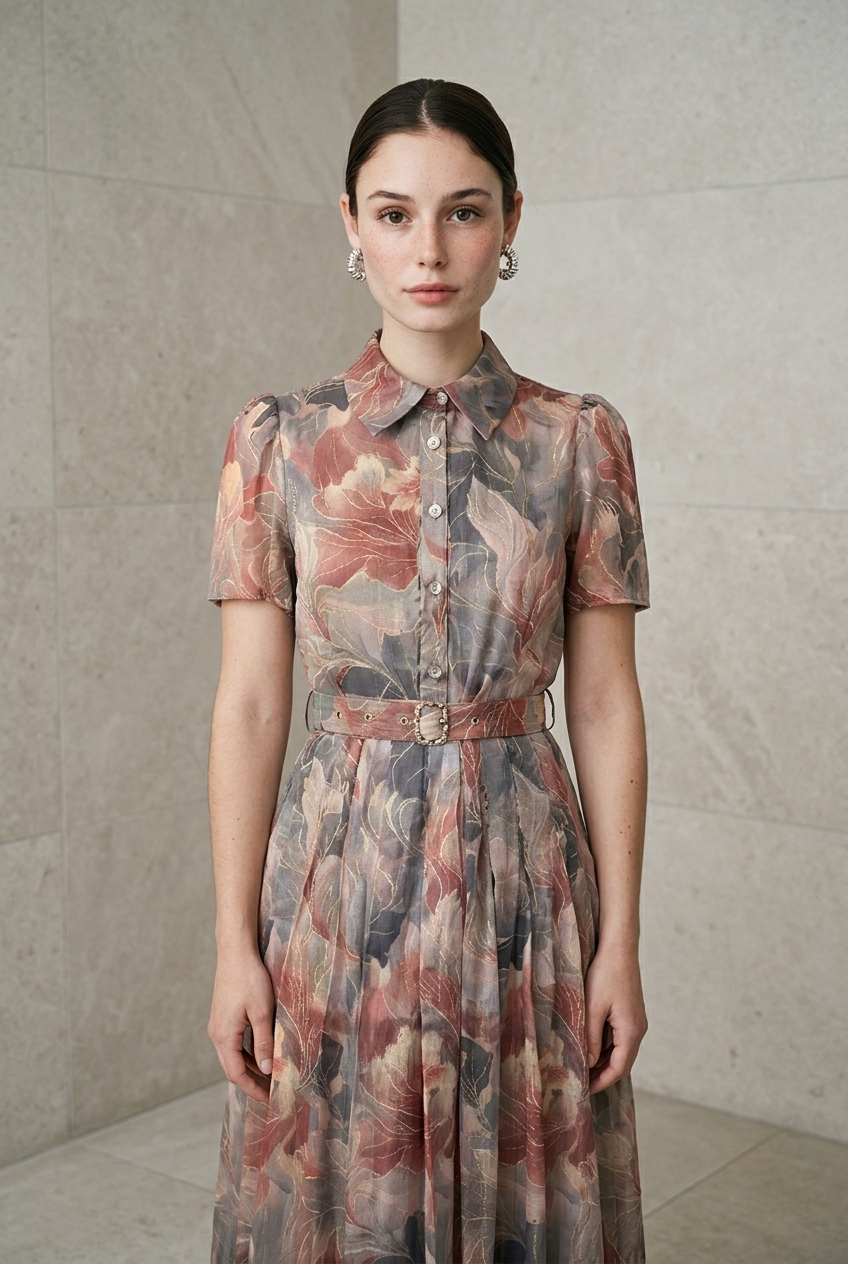 VESTIDO MIDI MC PRINT OTOÑAL