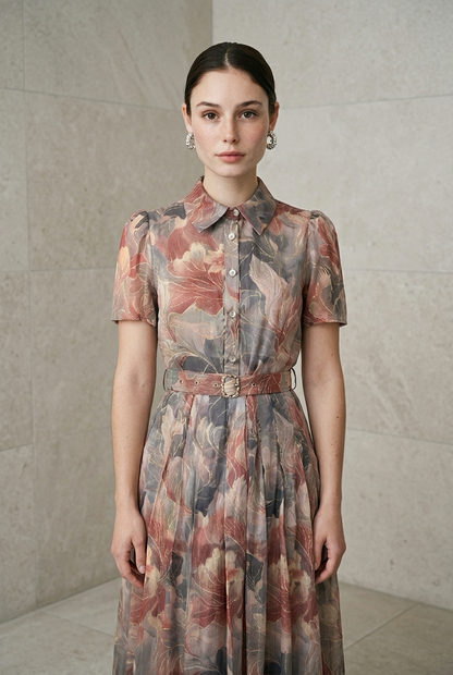 VESTIDO MIDI MC PRINT OTOÑAL