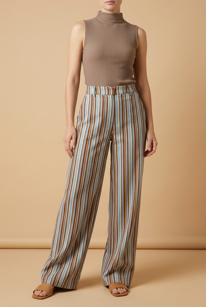 PANTALON BAGGY RAYAS AZUL