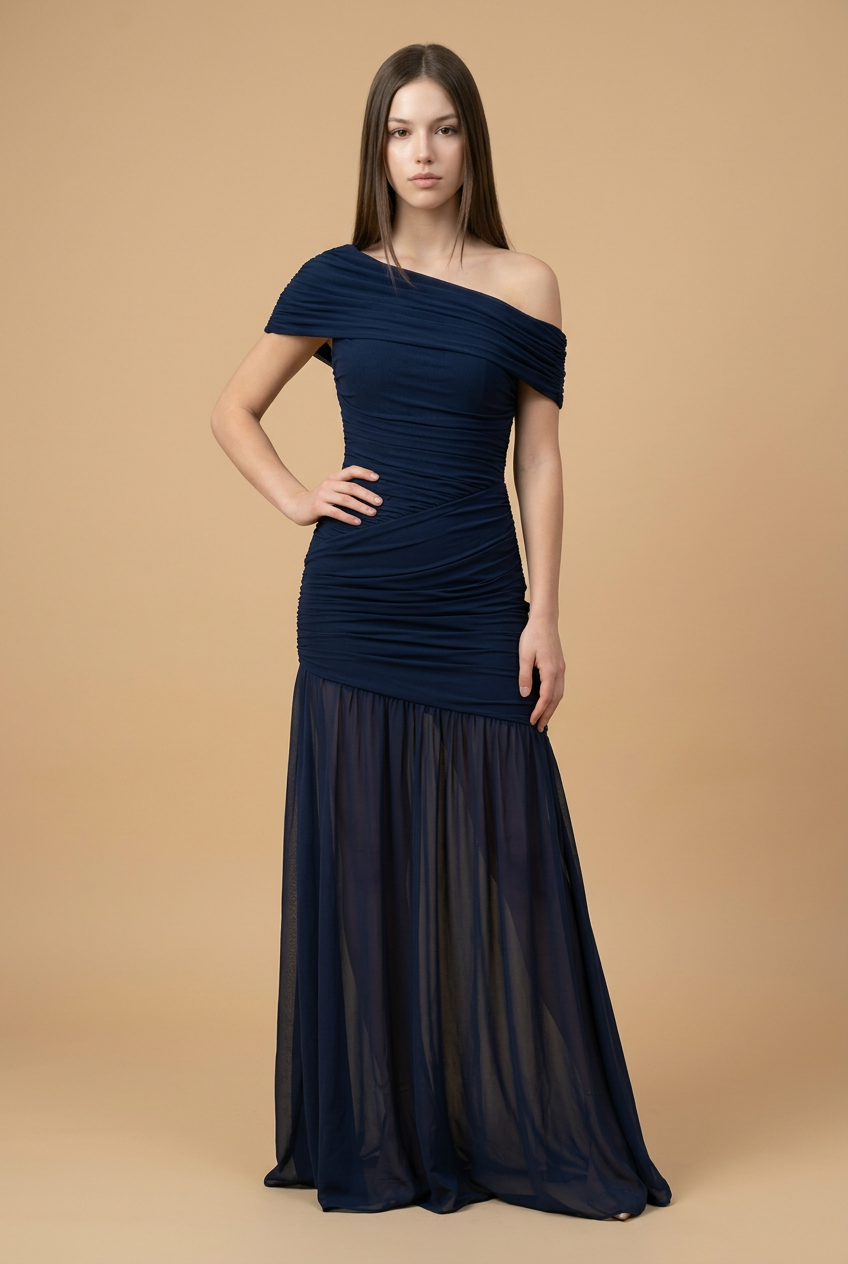 VESTIDO OTS MESH AZUL