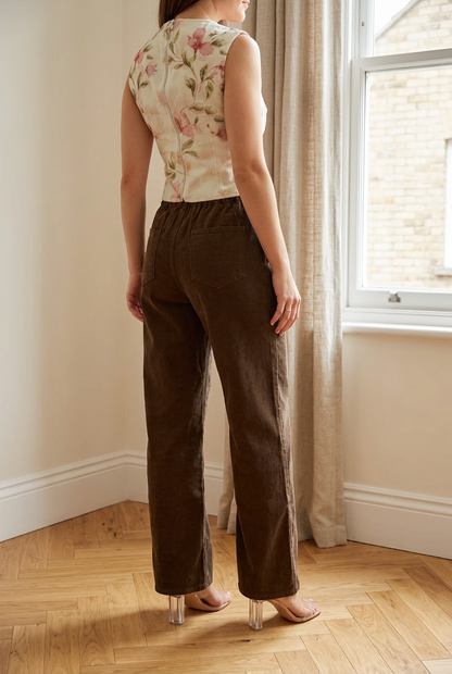 PANTALON DENIM CAFE
