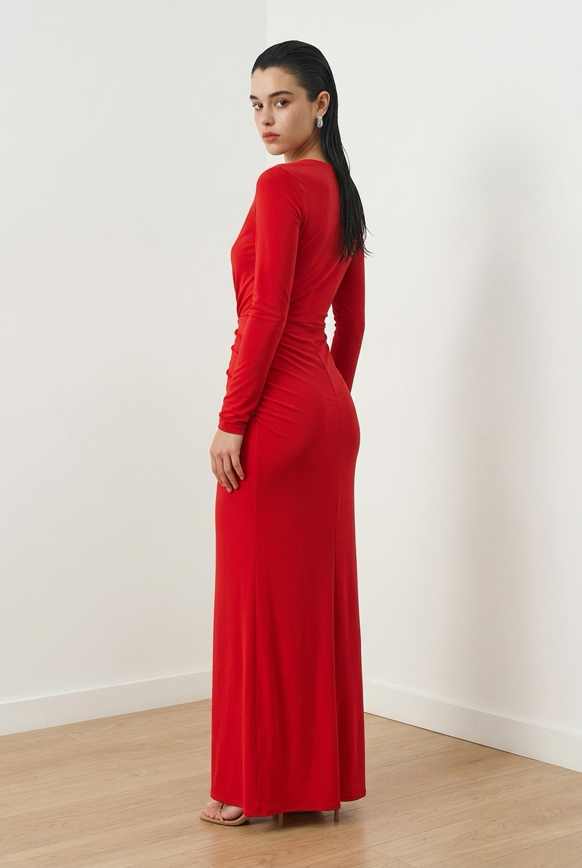 VESTIDO ML ROJO