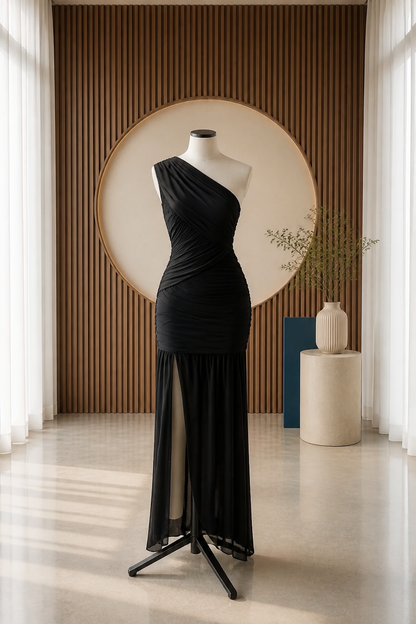 VESTIDO MESH BLACK