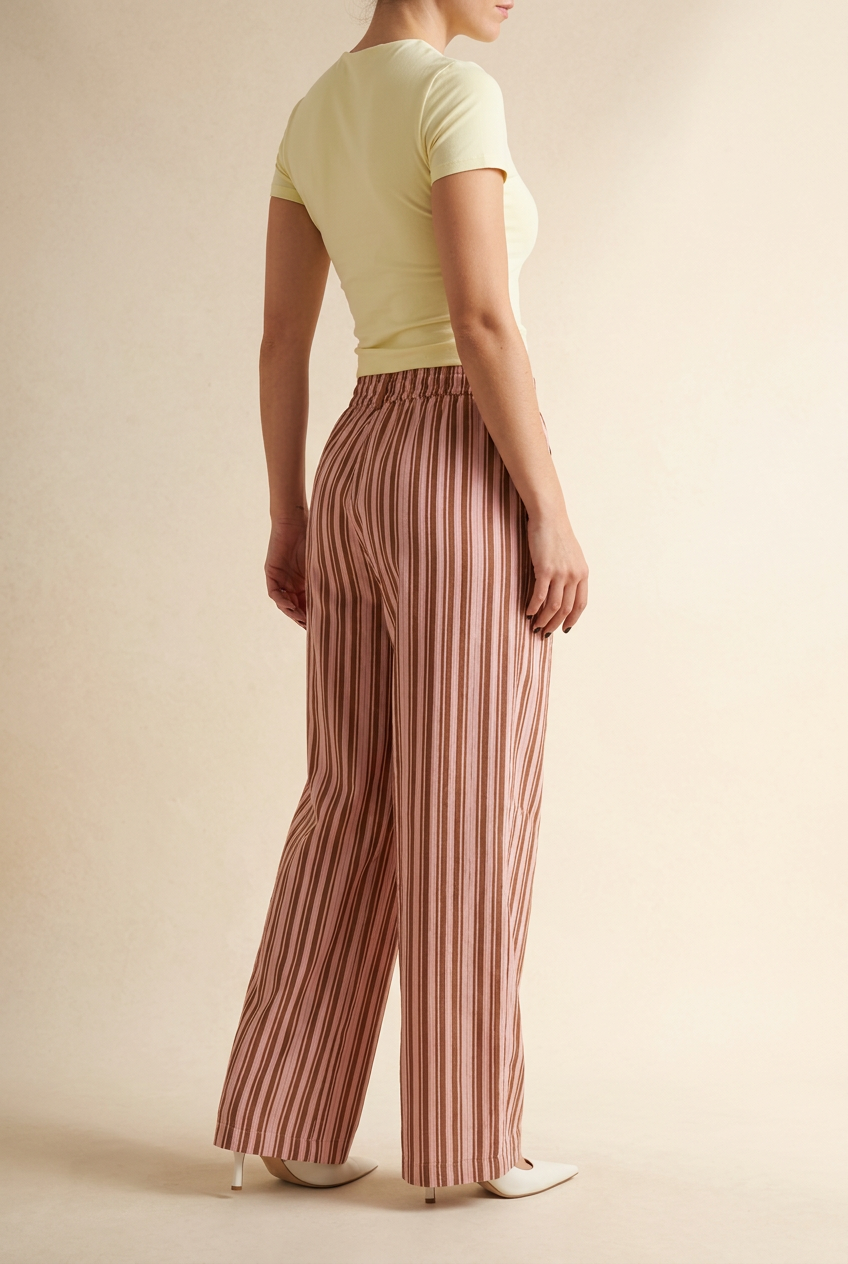 PANTALON BAGGY RAYAS ROSA