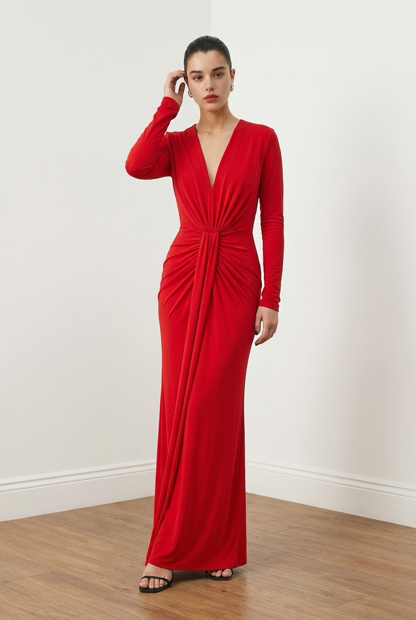 VESTIDO ML ROJO