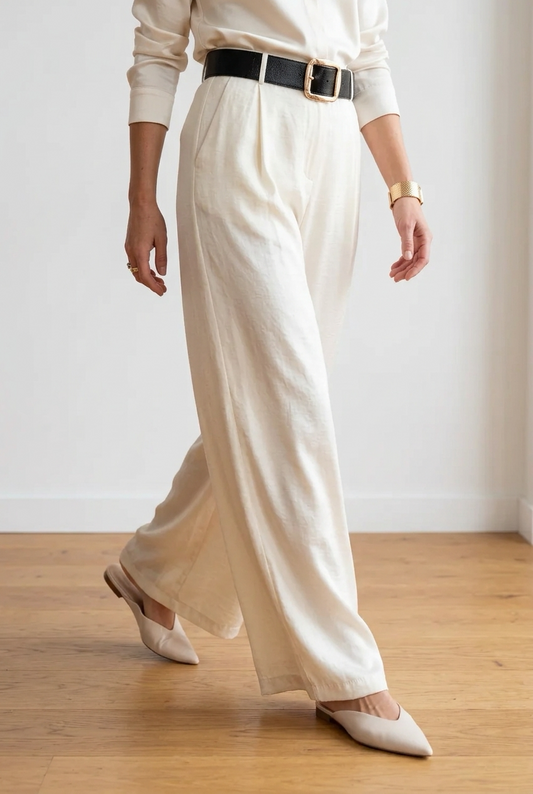 PANTALON BLANCO CINTO