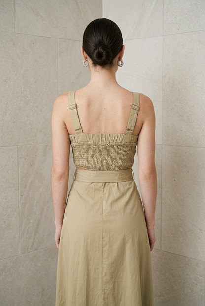 VESTIDO BEIGE MIDI