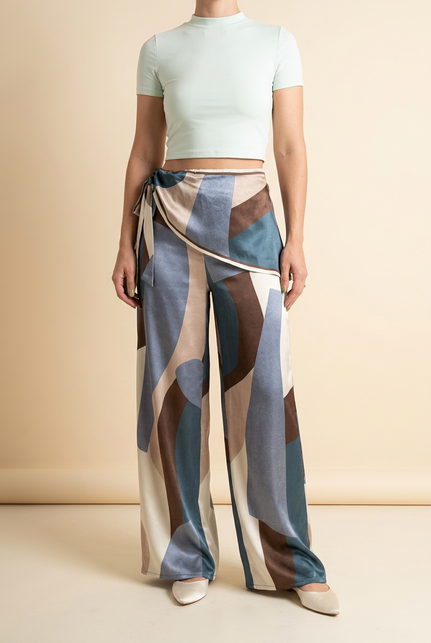 PANTALON MULTICOLOR SATINADO