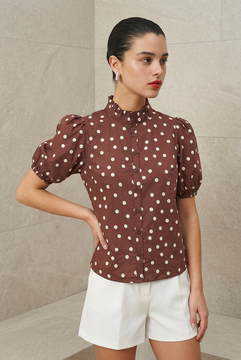 BLUSA MC POLKA DOTS
