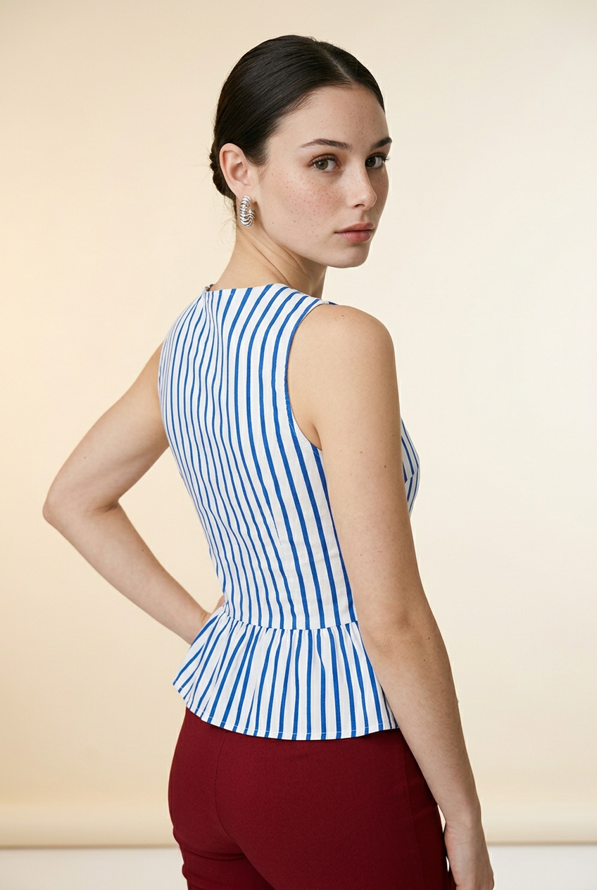 BLUSA RAYAS AZUL