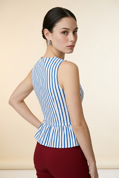 BLUSA RAYAS AZUL