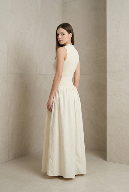 VESTIDO IVORY PUNTO CAMISA
