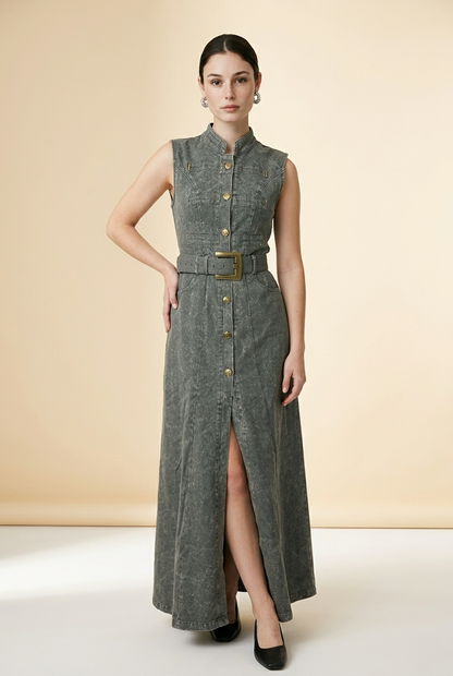 VESTIDO MIDI DENIM