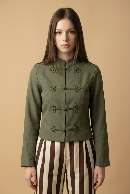 BLAZER VERDE ESTILO NAPOLEON