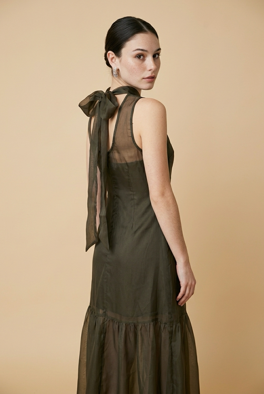 VESTIDO MIDI CAFE
