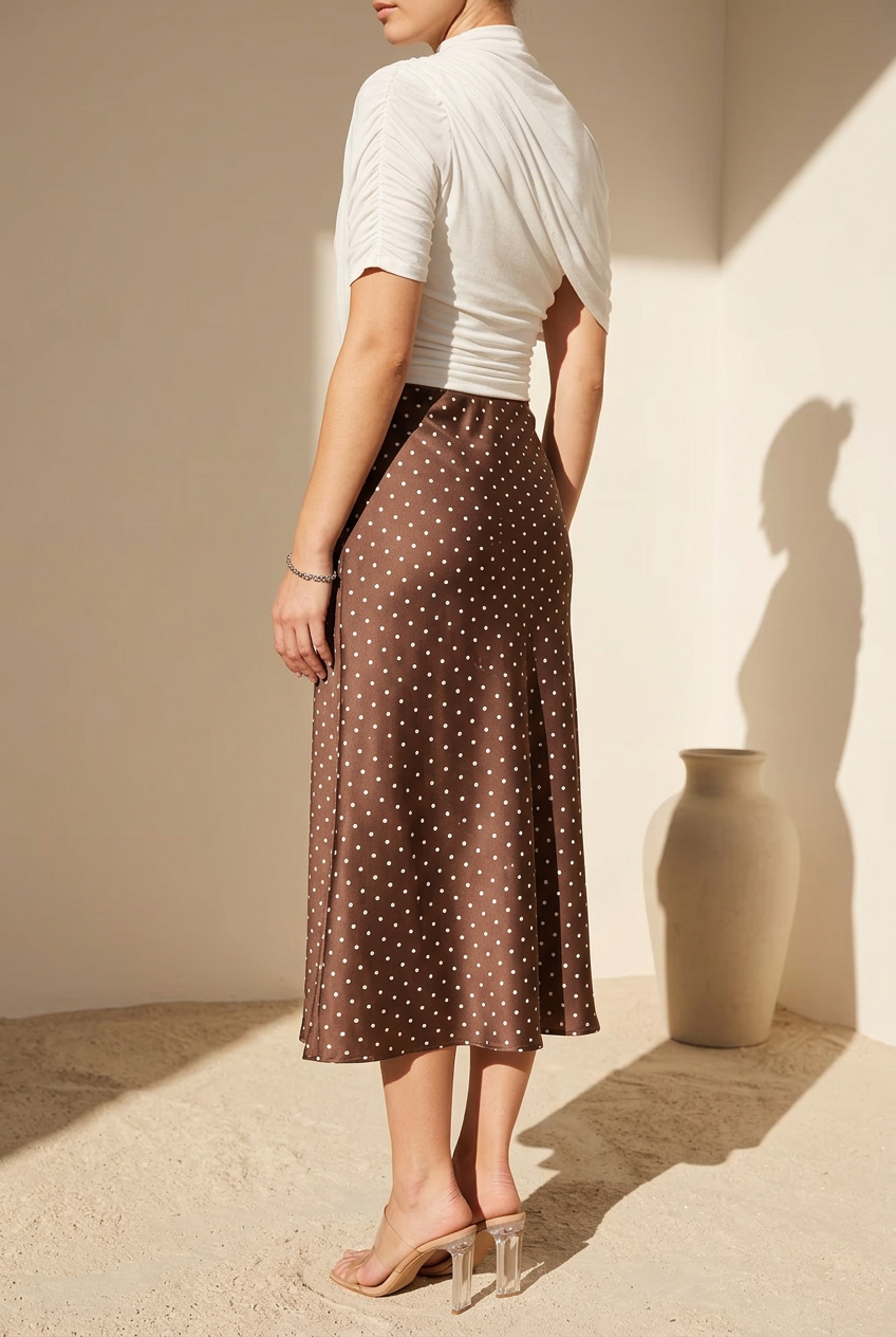 FALDA POLKA DOTS CAFÉ