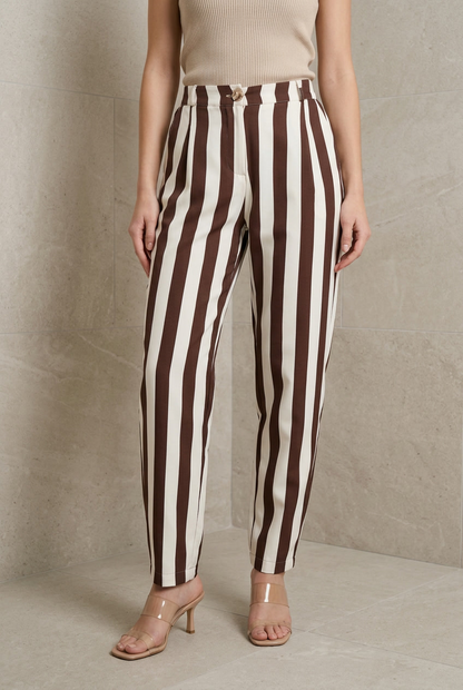 PANTALON RAYAS CAFE