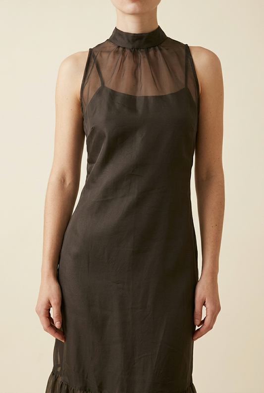 VESTIDO MIDI CAFE